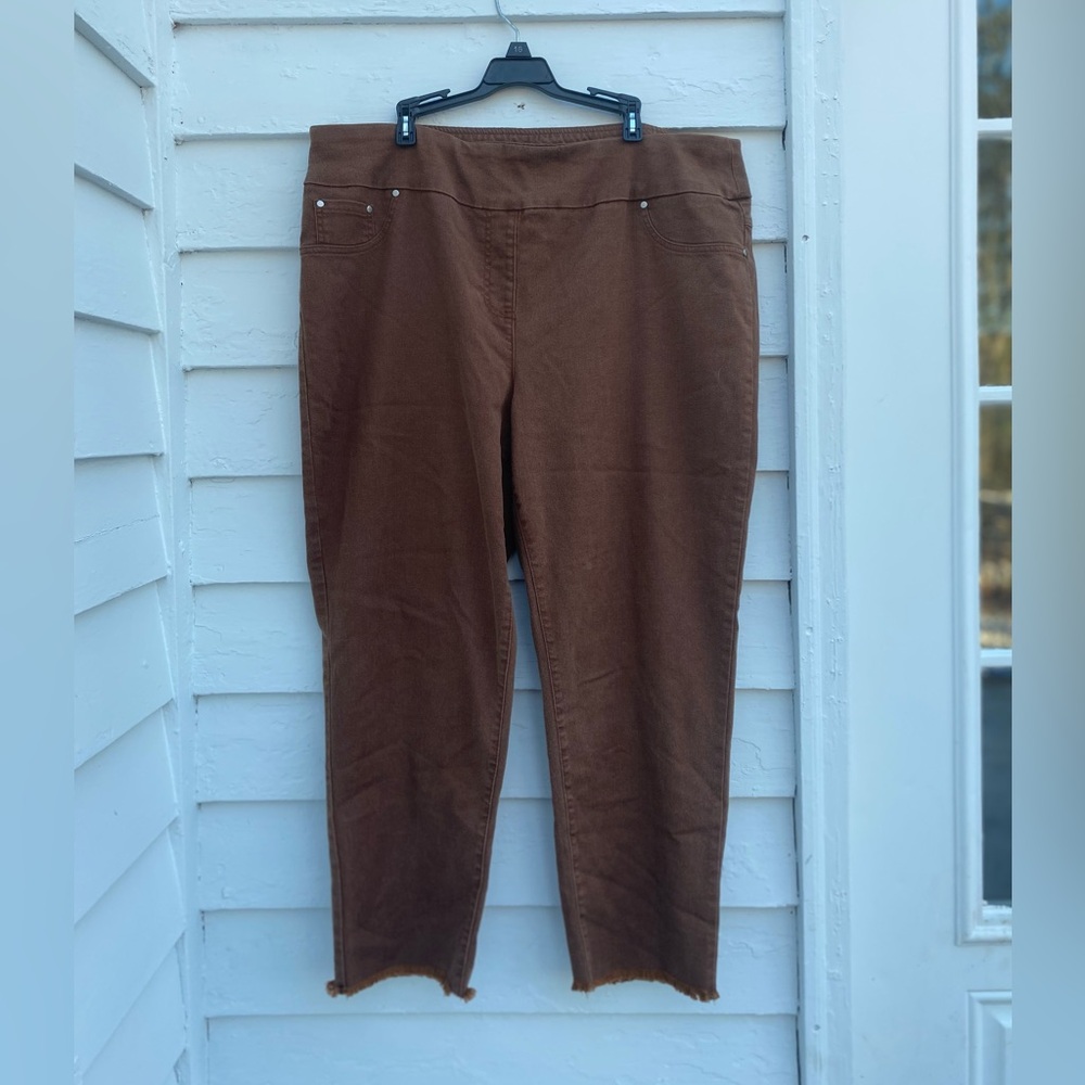 Ruby Rd. Petite Large Tan Pants Brown Jeggings